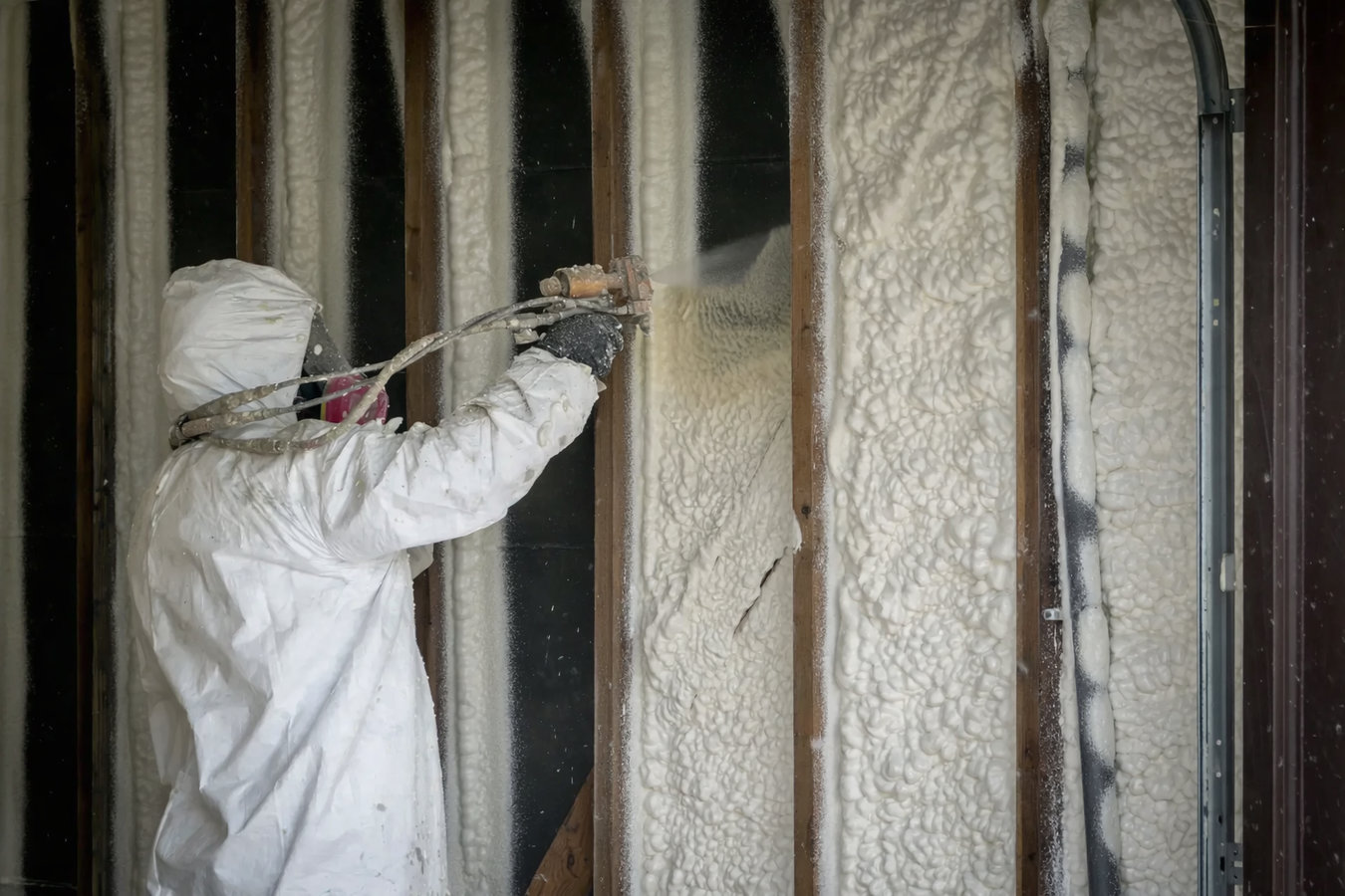 Insulation contractor at work in Laredo, TX
